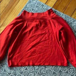 Red turtle neck